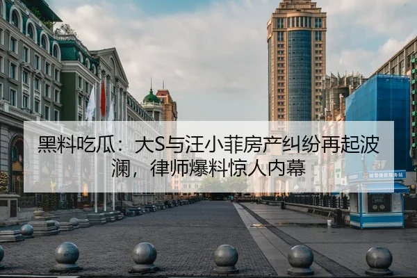 黑料吃瓜：大S与汪小菲房产纠纷再起波澜，律师爆料惊人内幕